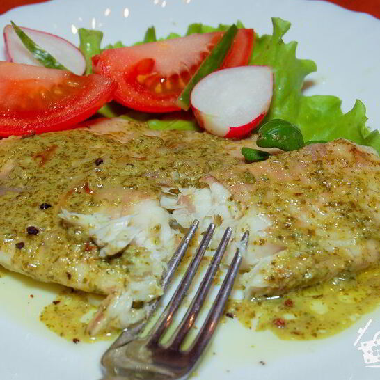 Рецепт рыбы с соусом песто