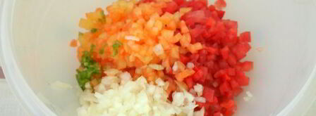 овощная сальса с персиками. Шаг 5