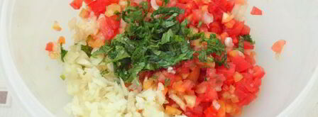 овощная сальса с персиками. Шаг 6