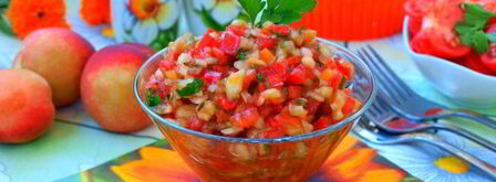 овощная сальса с персиками. Шаг 8