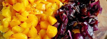 персиковая сальса с чипсами из лаваша. Шаг 6