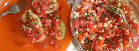 рыба запеченная, картошечка и соус сальса. Шаг 4