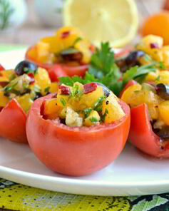 Сальса из желтых помидоров с виноградом