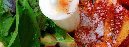 свиная вырезка маринованная в кинзе и томатная сальса. Шаг 7