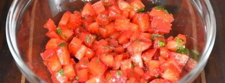 тартар из клубники и помидоров. Шаг 7