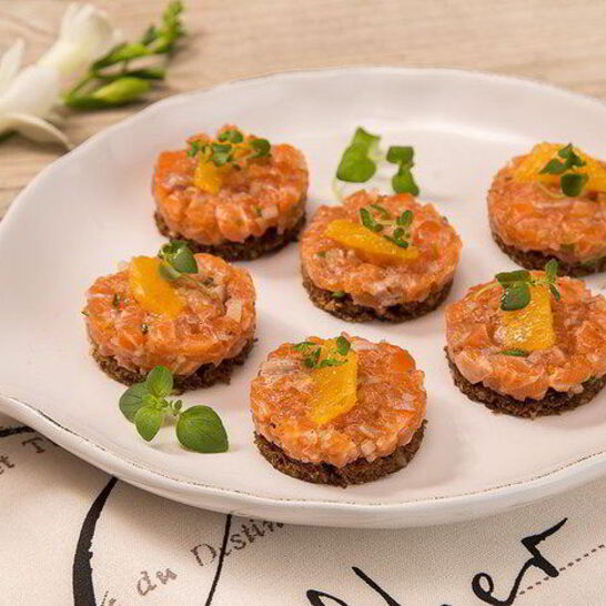 Рецепт тартара из семги с апельсином