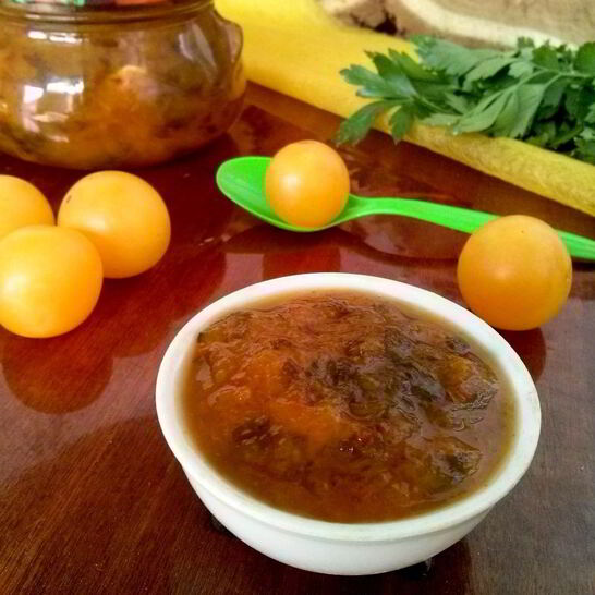 Рецепт соуса ткемали из желтой алычи