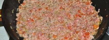 сырный соус с фаршем к пасте. Шаг 5