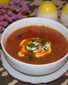 Борщ на говяжьем бульоне