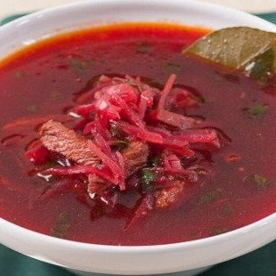 Рецепт борща с чесноком и зеленью