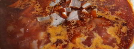 борщ с телячьим языком. Шаг 7