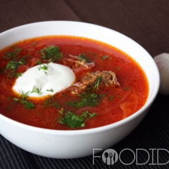 Рецепт борща со свининой