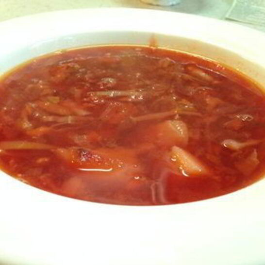 Рецепт борща украинского постного