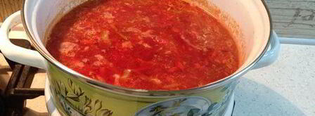 борщ украинский постный. Шаг 11