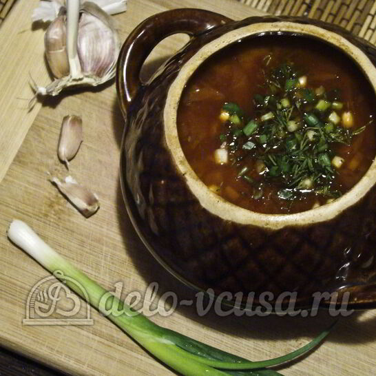 Рецепт борща в горшочке