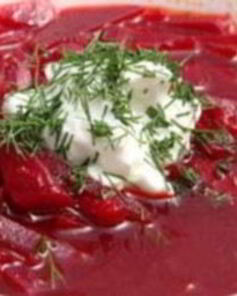 Холодный борщ без мяса Ставропольский