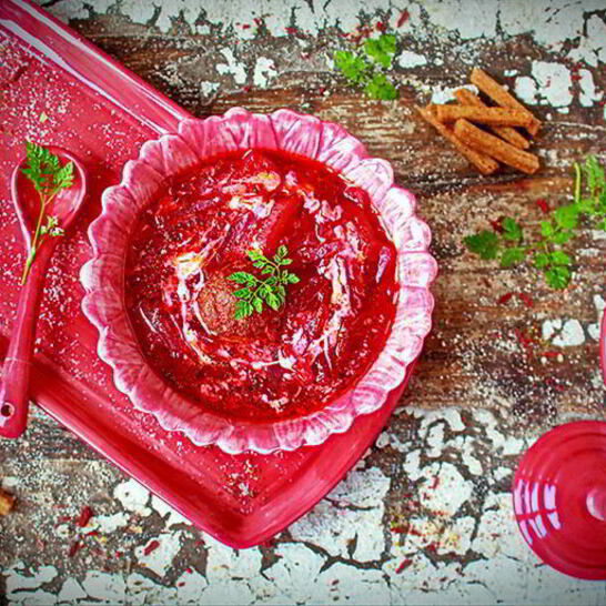 Рецепт красного борща с фрикадельками