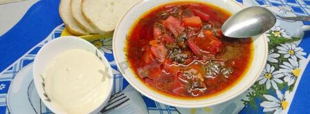 красный борщ со щавелем без капусты в мультиварке. Шаг 11