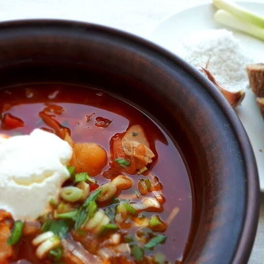 Рецепт украинского борща с грибами