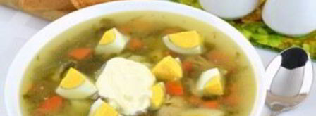 зеленый борщ с курицей. Шаг 11