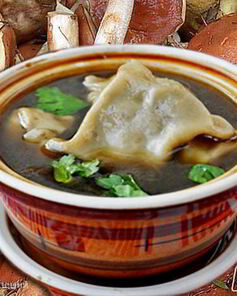 Бульон с грибными ушками