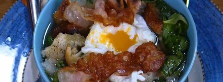 куриный бульон с яйцом и беконом. Шаг 10