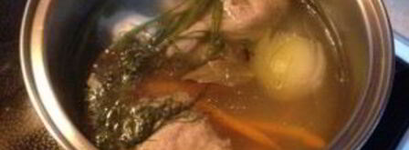 куриный бульон с яйцом. Шаг 4