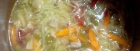 куриный суп на овощном бульоне. Шаг 6