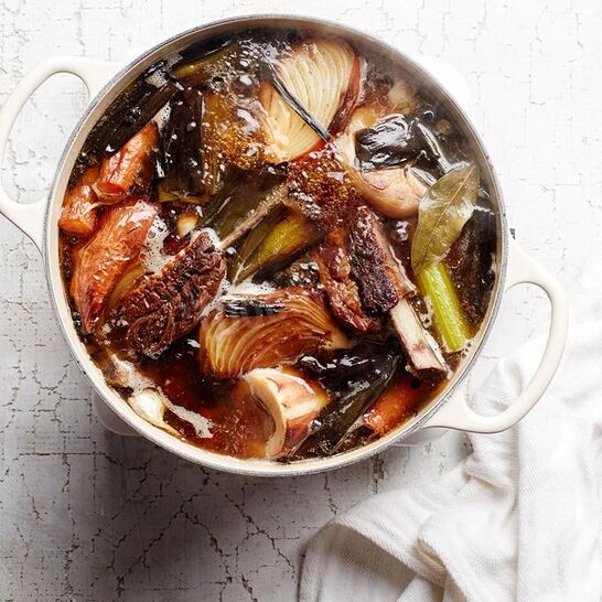 Рецепт овощного бульона на костях