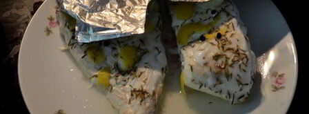 палтус в лимонно-тимьянном бульоне. Шаг 3