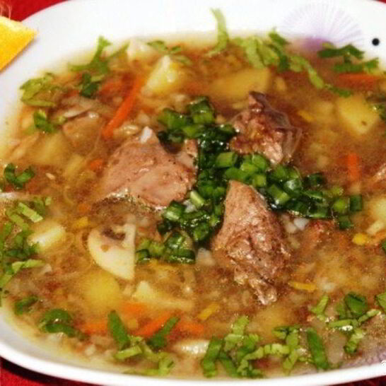 Рецепт простого супа на мясном бульоне