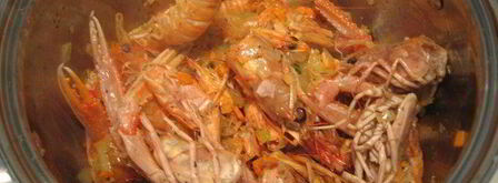 равиоли с лангустинами и цукини в густом бульоне. Шаг 5