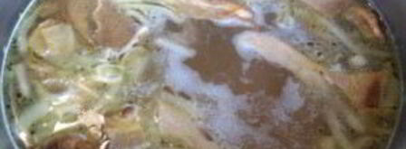 суп из белых грибов на курином бульоне. Шаг 5