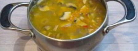 суп на грибном бульоне. Шаг 8