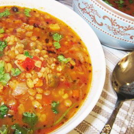 Рецепт турецкого чечевичного супа на курином бульоне