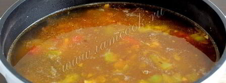 фасолевый суп с мясом. Шаг 10