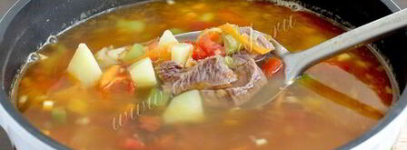 фасолевый суп с мясом. Шаг 11