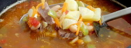 фасолевый суп с мясом. Шаг 13