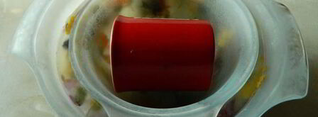 арбузный гаспачо в ледяной тарелке. Шаг 4