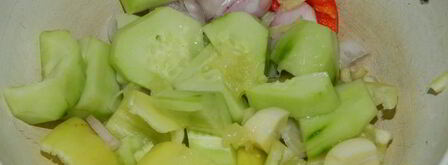 арбузный гаспачо в ледяной тарелке. Шаг 10