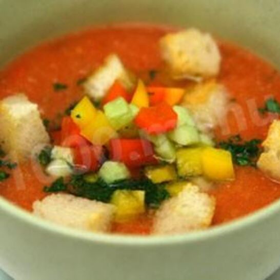 Рецепт гаспачо овощной с перцем
