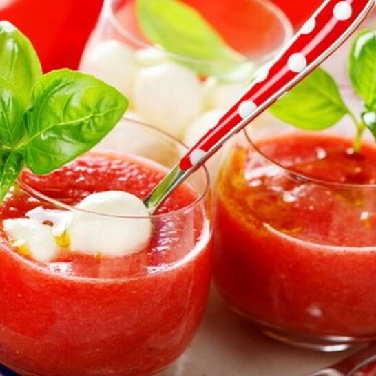 Рецепт гаспачо с моцареллой