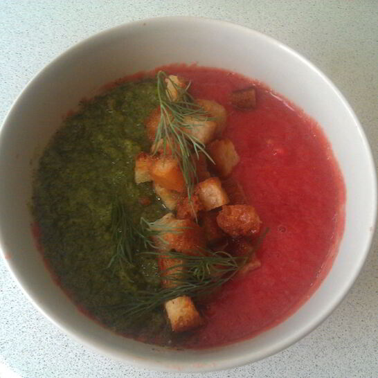 Рецепт разноцветного гаспачо