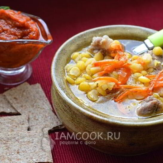 Рецепт горохового супа с говядиной