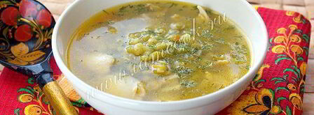 гороховый суп с куриными бедрами. Шаг 12