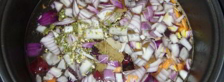 гороховый суп с курицей в мультиварке. Шаг 8