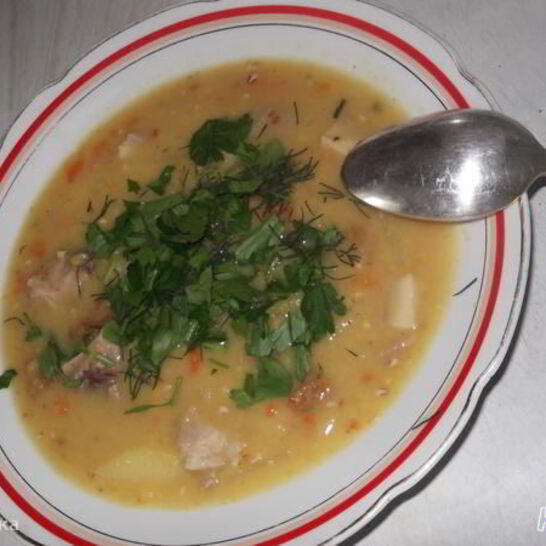 Рецепт горохового супа со свининой