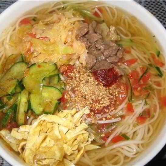 Рецепт холодного корейского супа кукси с говядиной