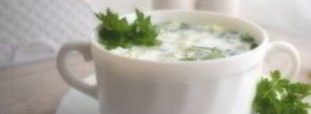 холодный суп из кефира с огурцами и зеленью. Шаг 4