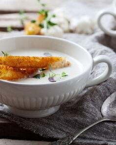 Холодный суп-пюре из цветной капусты